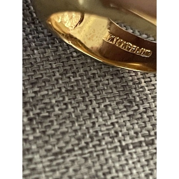 10K Gold Plated Mens Fashion Simulated Diamond Cubic ZIRCONIA CZ Ring Size 7.5 - Picture 6 of 9